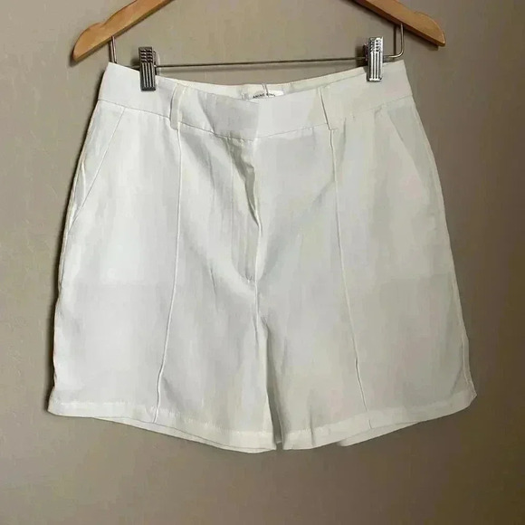 ANINE‎ BING Mila High Waisted Shorts White - Picture 2 of 12